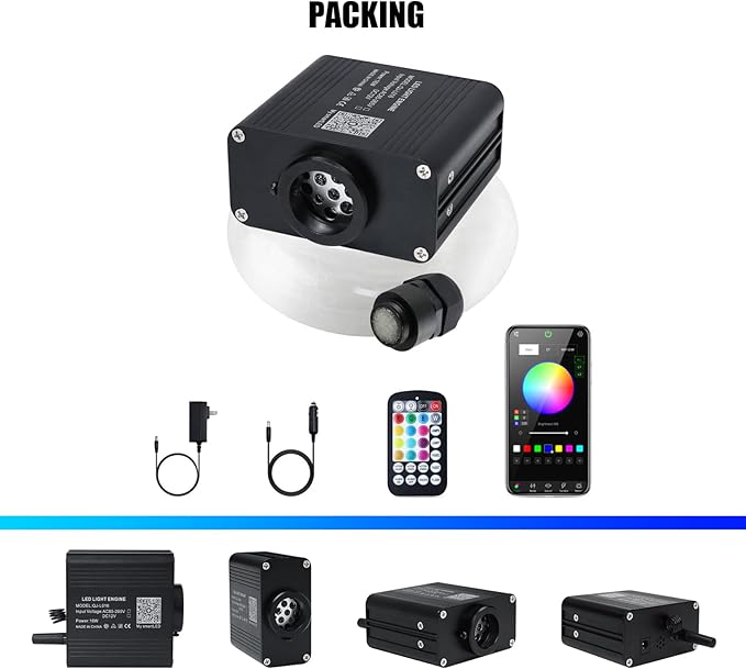 32W RGBW Car Roof Stars Fiber Optic Light 1000 pieces