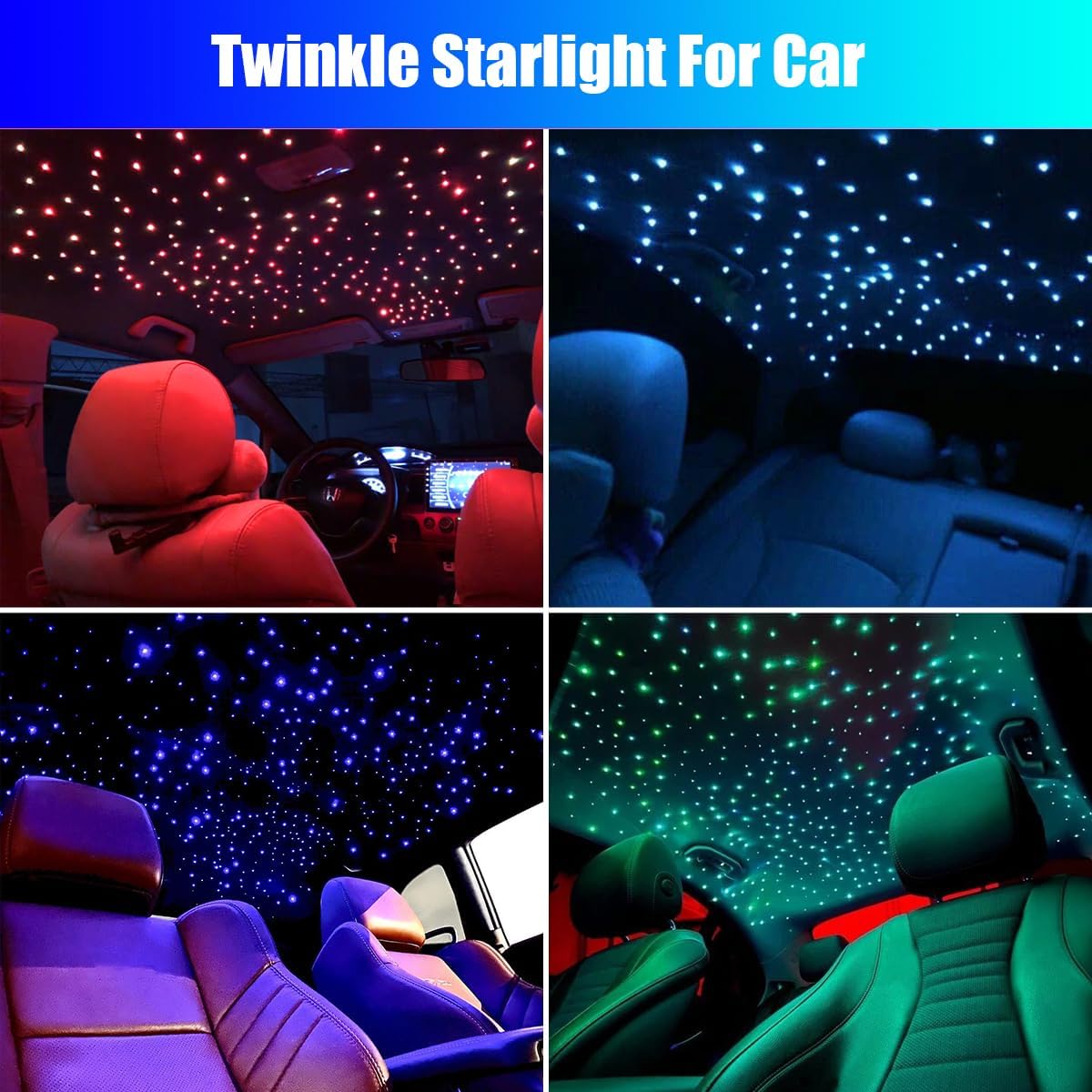 32W RGBW Car Roof Stars Fiber Optic Light 1000 pieces