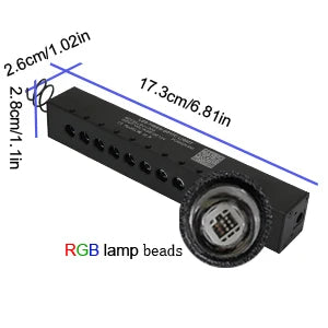 12LEDs w/Remote control RGB Meteor Shooting Star Colorful Chasing Fiber Optic lights engine 9w APP/Smart phone control 12holes